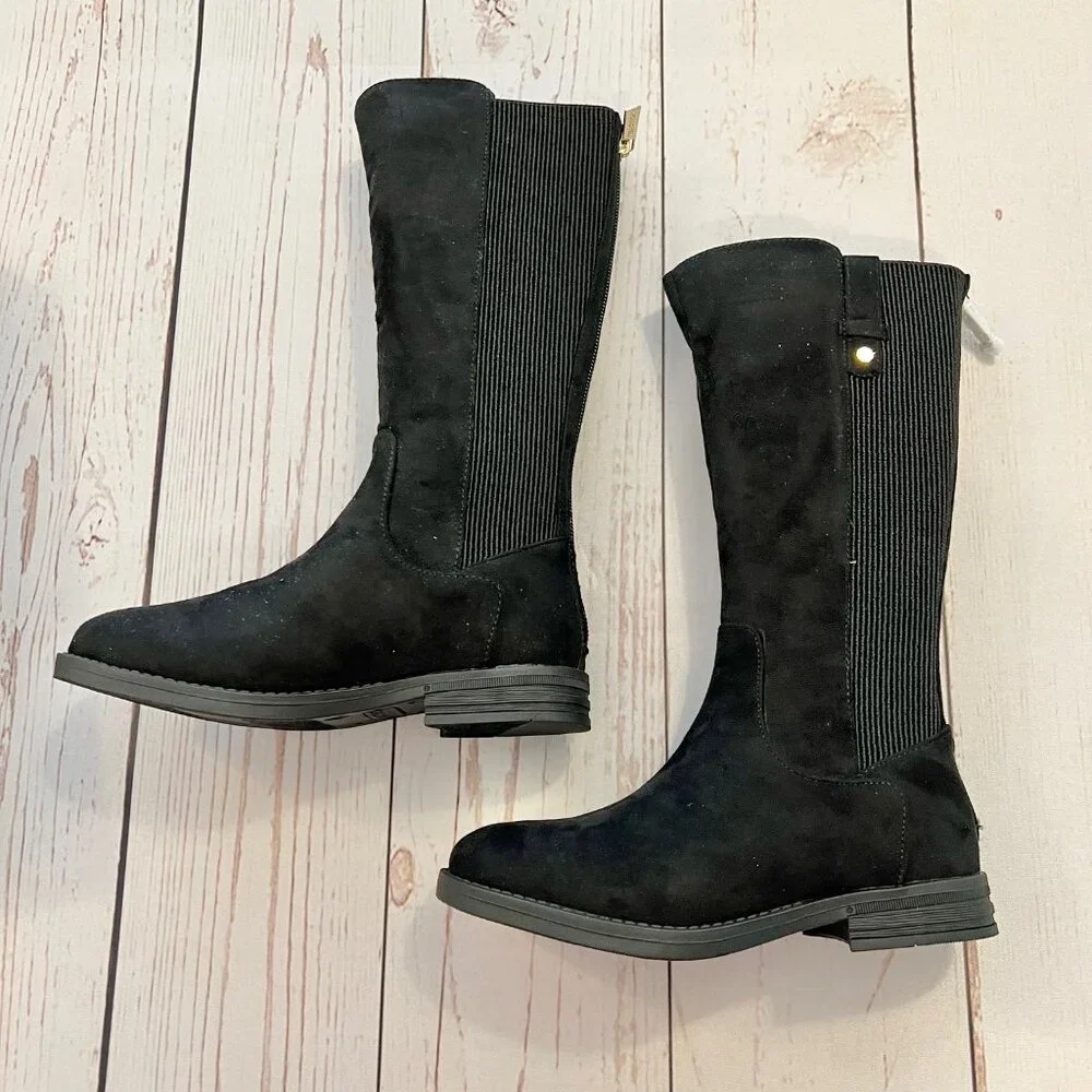 NIB - Kenneth Cole - Girl’s Black Kelly Stretch Boots - Size US 13